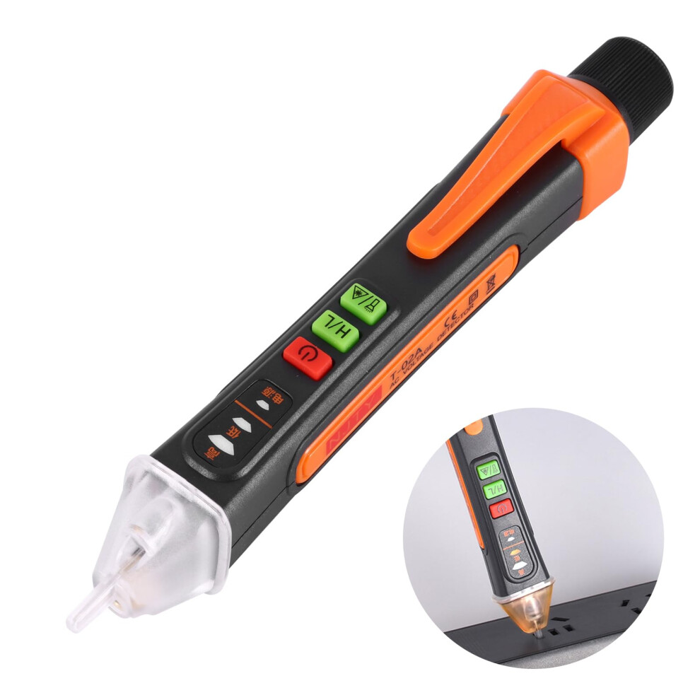Voltage Tester Pen With Flashlight And Buzzer, Noncontact Ac Detector 121000V Live Wire Finder 9187378429778