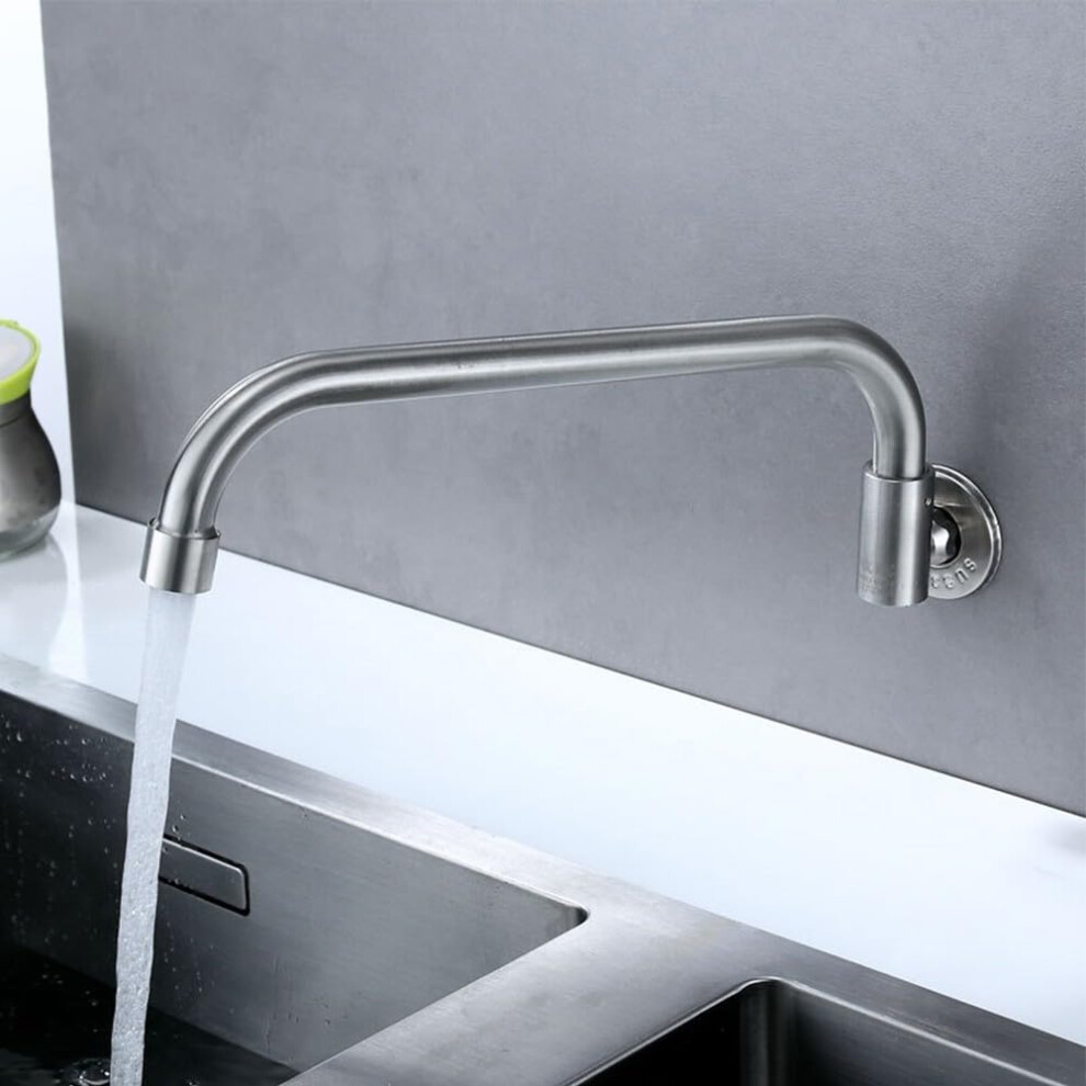 Wall Mounted Stainless Steel Kitchen Faucet With Water Purifier And Energy Saving Bubbler 30Cm 9199774087926