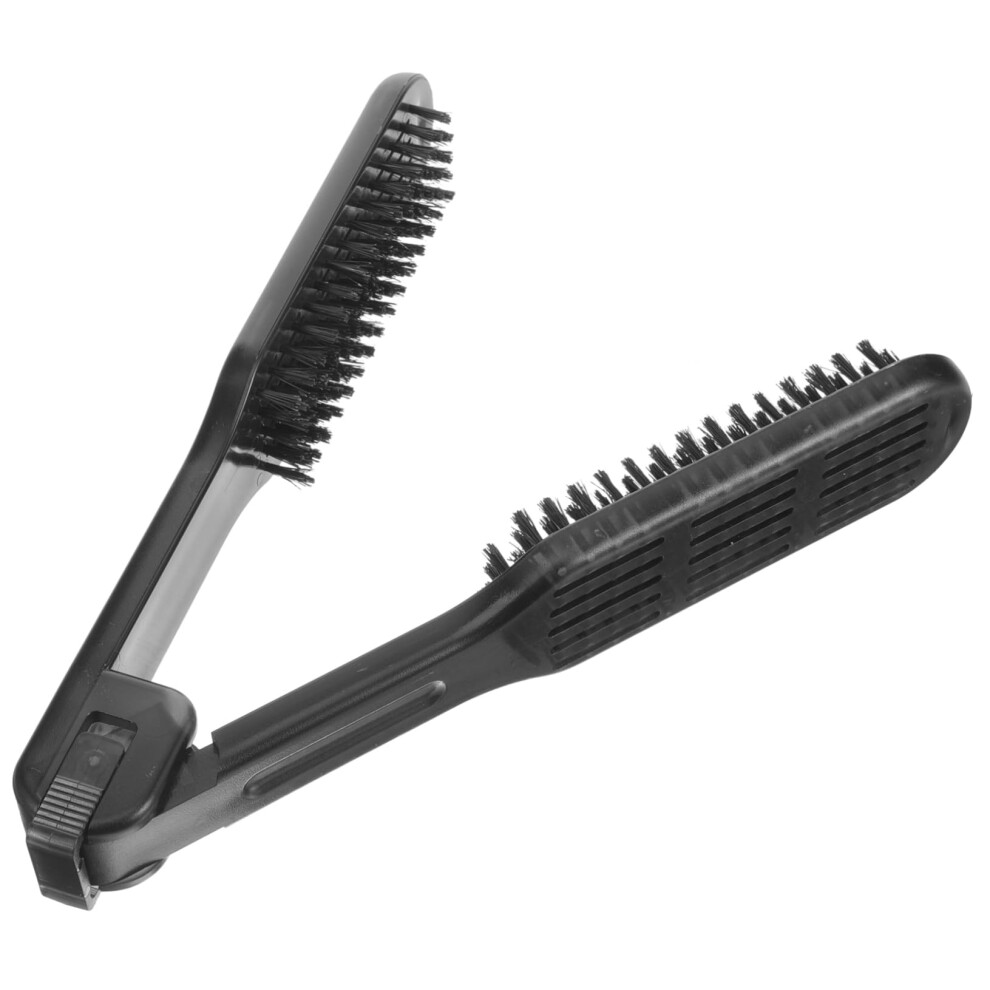 Unisex Double Sided Anti Static Hair Straightening Comb Brush For Home Styling Lightweight Clamp