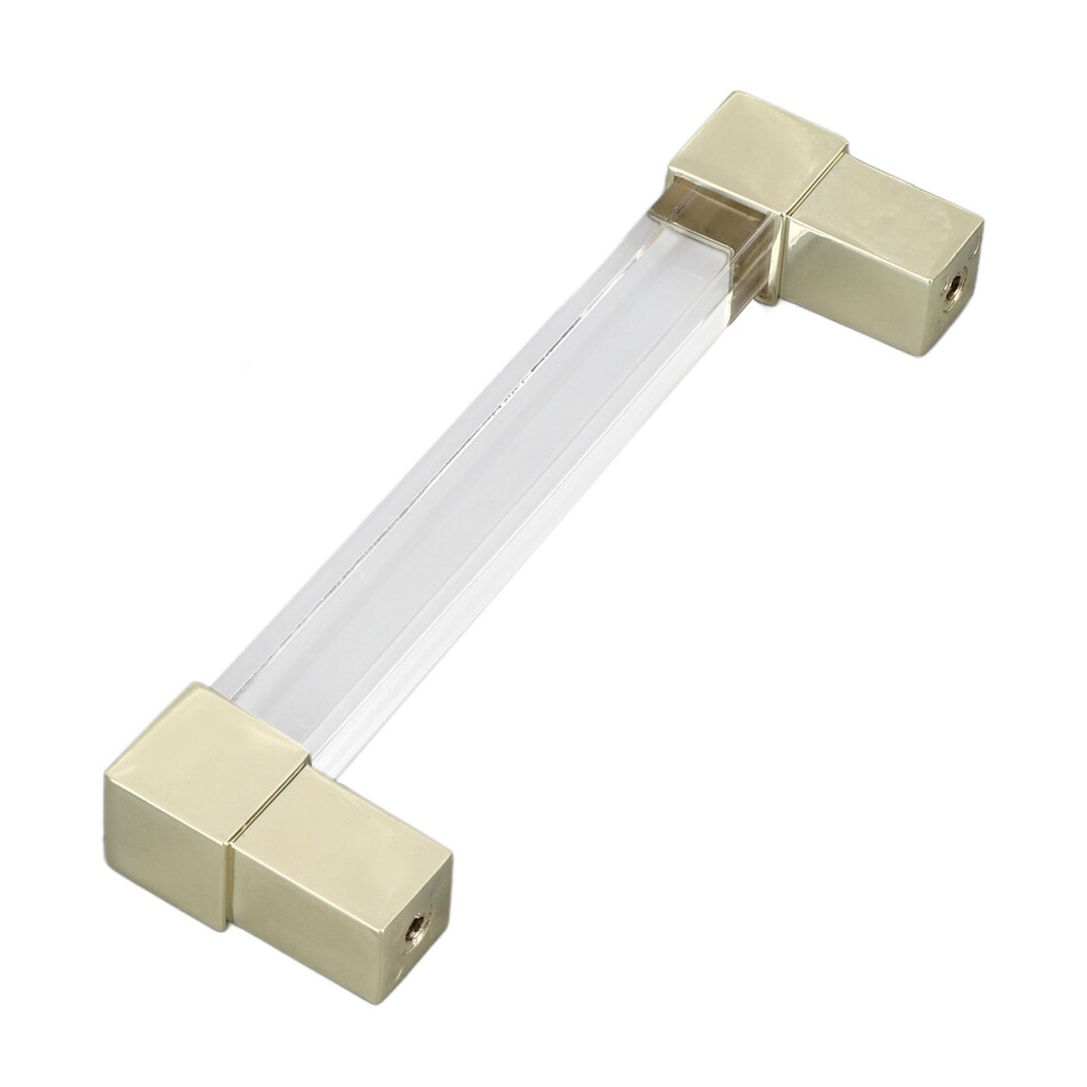 Gold Crystal Acrylic Drawer Handles 128Mm Single Hole Kitchen Cabinet Pulls 4971375700023