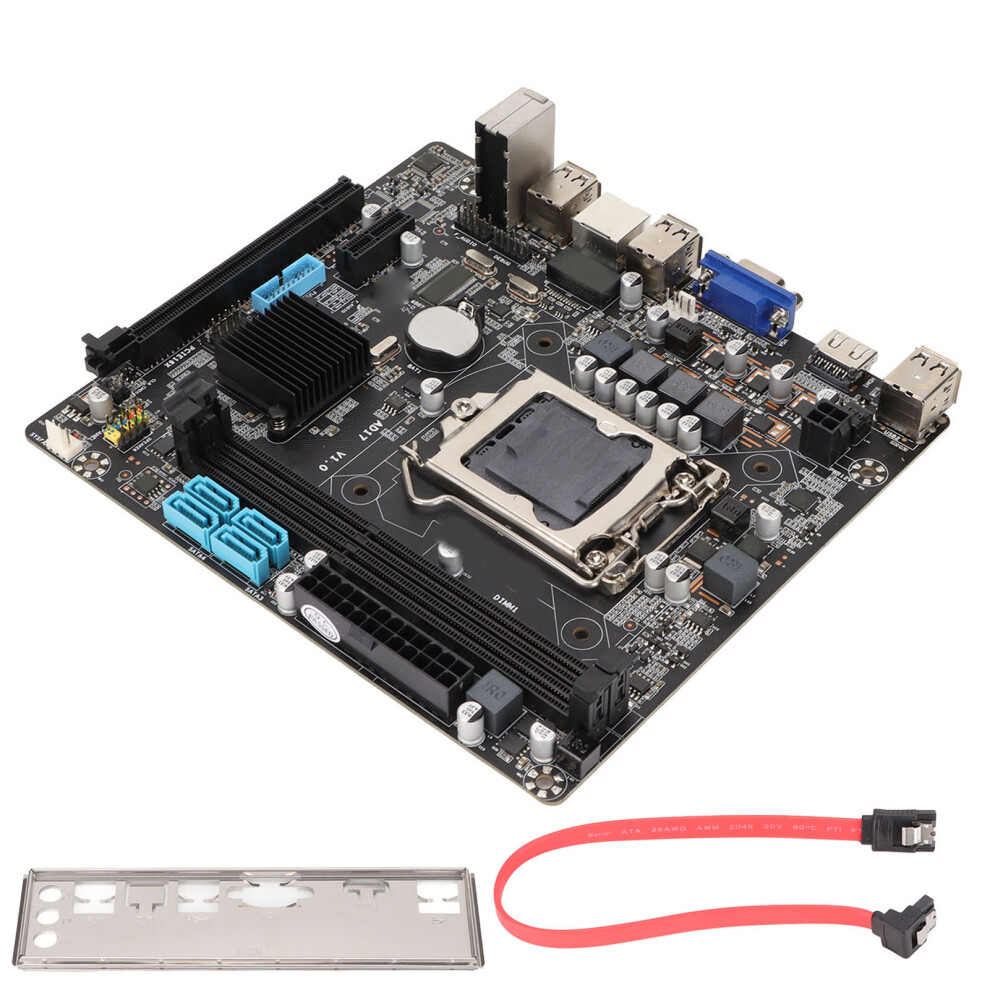 Professional Gaming Motherboard, M ATX PCB for Intel LGA 1156 CPU Compatibility Dual Channel DDR3 Stable Power Supply-image-OPC-PQD8C9H-NEW