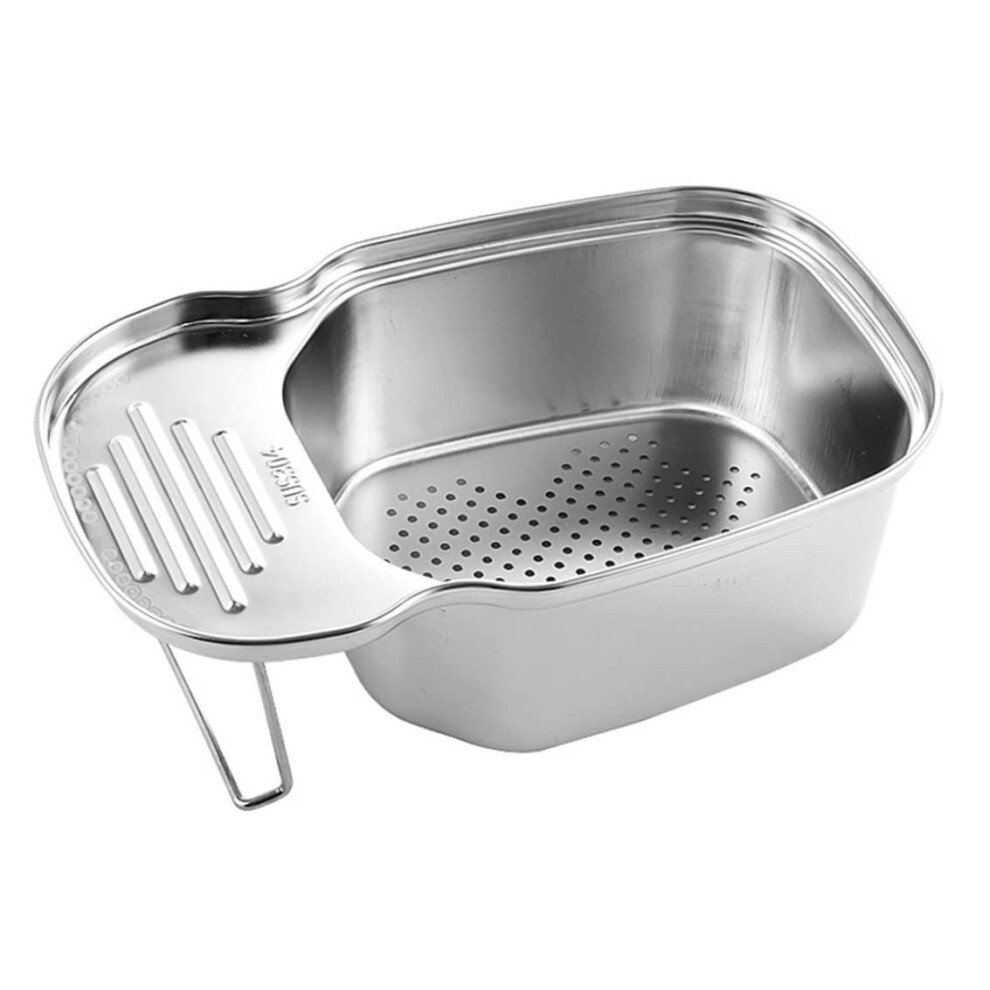 Kitchen Sink Strainer Stainless Steel Corner Basket With Anticlogging Design For Food Waste And Cleaning 9382693393807