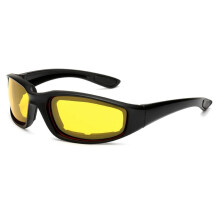 Wrap Around Sport Sunglasses Unisex Outdoor Eyewear UV Protection Foam Padding Soft Padding Yellow
