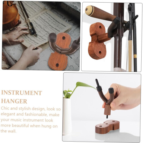 Violin Wall Mount Hanger with Protective Coating, SpaceSaving ScratchResistant Hook for Home Studio 2