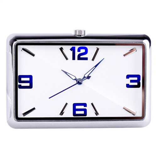 Stainless Steel Car Air Vent Clock with Clear Time Display, Shockproof Easy Install Dashboard Clock
