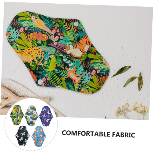 Reusable Bamboo Menstrual Pads 5 Pack with Easy Snap Design for Maternity and Postpartum 1