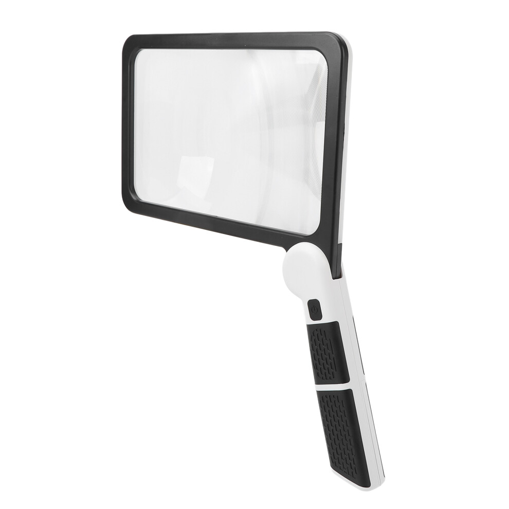 Light Folding Handheld Magnifier With 48 Led S 5X 8.2X6.5in