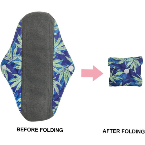 Reusable Bamboo Menstrual Pads 5 Pack with Easy Snap Design for Maternity and Postpartum 2