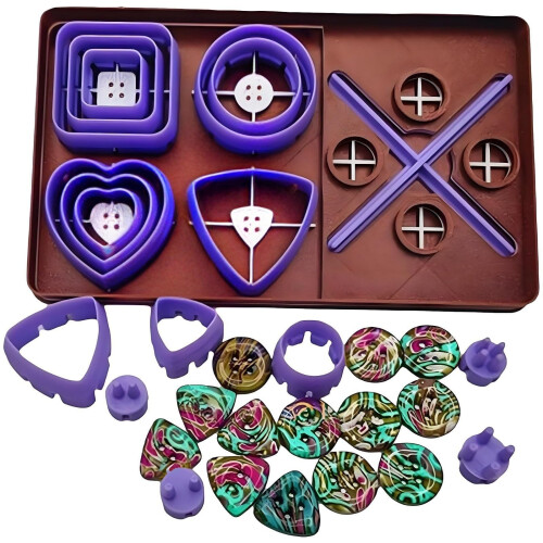Button Maker Kit with Multiple Sizes for DIY Fabric Covered Clothing Crafts, Precision Alignment