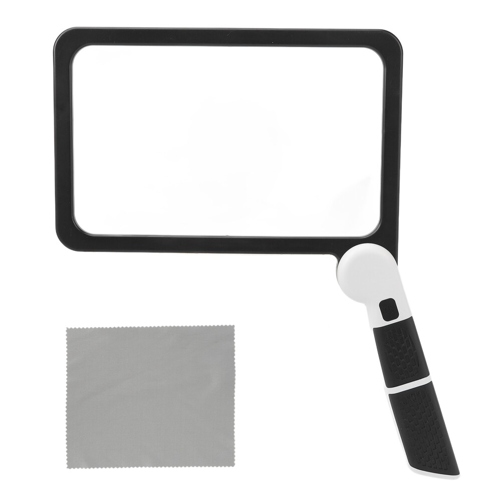 Anti Glare Lens Magnifying Glass With Crystal Clear Magnification Dimmable LED Lights Portable Foldable Handle For Seniors Reading Fine Print