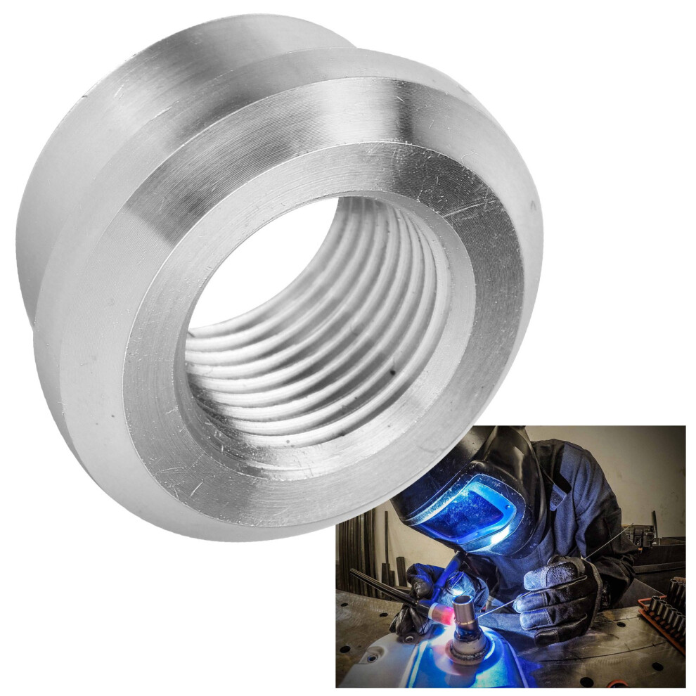 Aluminum Weld-On Flange Fitting Bung 3/8 Npt Female Silver 3671379433866
