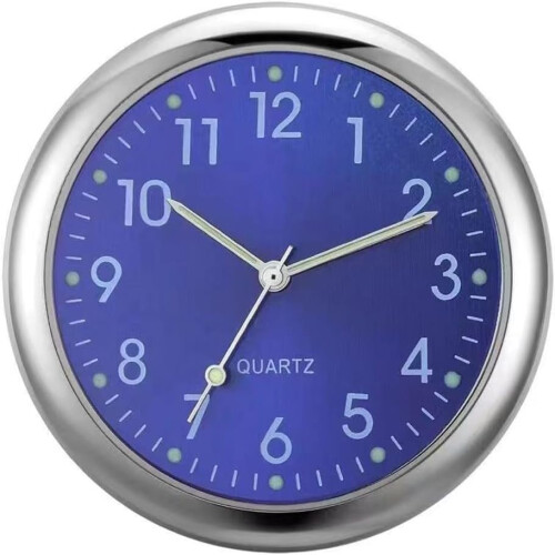 Blue Luminous Car Dashboard Clock, Elegant Interior Upgrade, Easy Install, Wear Resistant 1