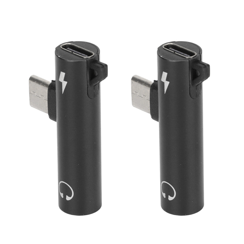 Usb C To 3.5Mm Audio & Charging Splitter Adapter 2 In 1 For Phone Tablet Black 3211375704227