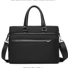 Men's Business Leisure Large Capacity Commuter Handbag 37x6x30cm Durable File Bag for Work Travel