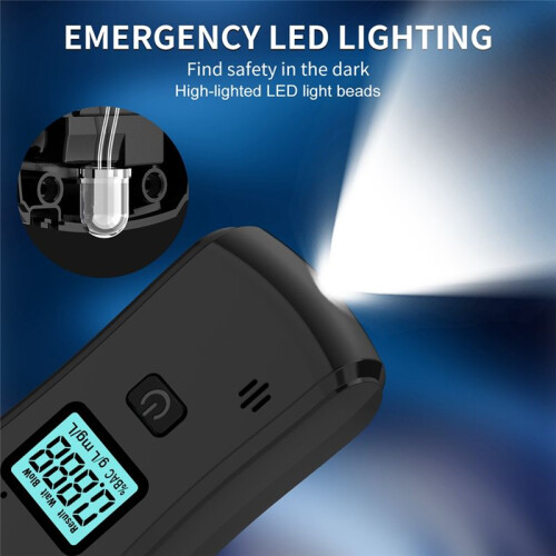 Tester per Alcol Portatile con Display LCD Etilometro Palmare Alcotest 1