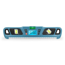 Nivel de Burbuja, Inclinómetro, Regla Horizontal, Pantalla LED Electrónica, Transportador, Medidor de Nivel Magnético, C