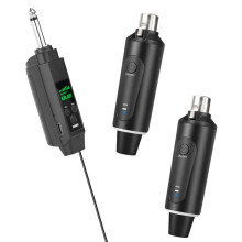 SystĂšme Ămetteur-RĂ©cepteur Sans Fil Universel 2,4 GHz, Microphone Filaire pour Instruments de Musique et Guitares.