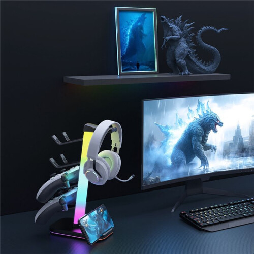 3-in-1 Oordopjes- en Controllerstandaard, Gamingcontroller-Headsethouder voor Opslag van Schakelaar/Koptelefoon/Controller 1