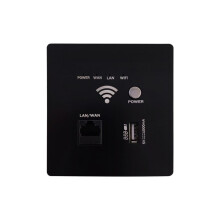Presa USB AP300Mbps da Parete Integrata Router AP Wireless Caricabatterie da Parete Presa di Ricarica USB WIFI Pannello Presa WiFi Nero