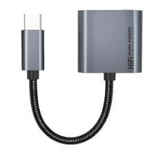 USB Typ C Till 3,5 mm Jack Aux-Adapter med 60W PD USB-C 2-i-1-Konverterare Headsetladdning Digital Avkodningsljud OTG-Kabel