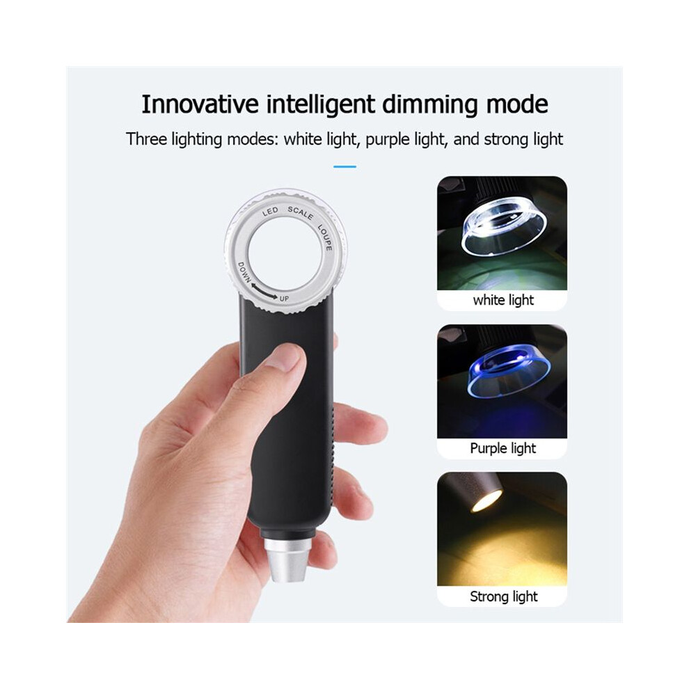 Photos - Car Amplifier Magnifying Jewelers Loupe with Scale, 10X Rechargeable Jewelry Loupe for Jewelry, Coins, Stamps, Watch, Antiques