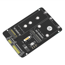 M.2 NGFF/MSATA to SATA3 2-in-1 SSD Solid-State Drive 2.5-Inch Hard Drive Enclosure Adapter Card