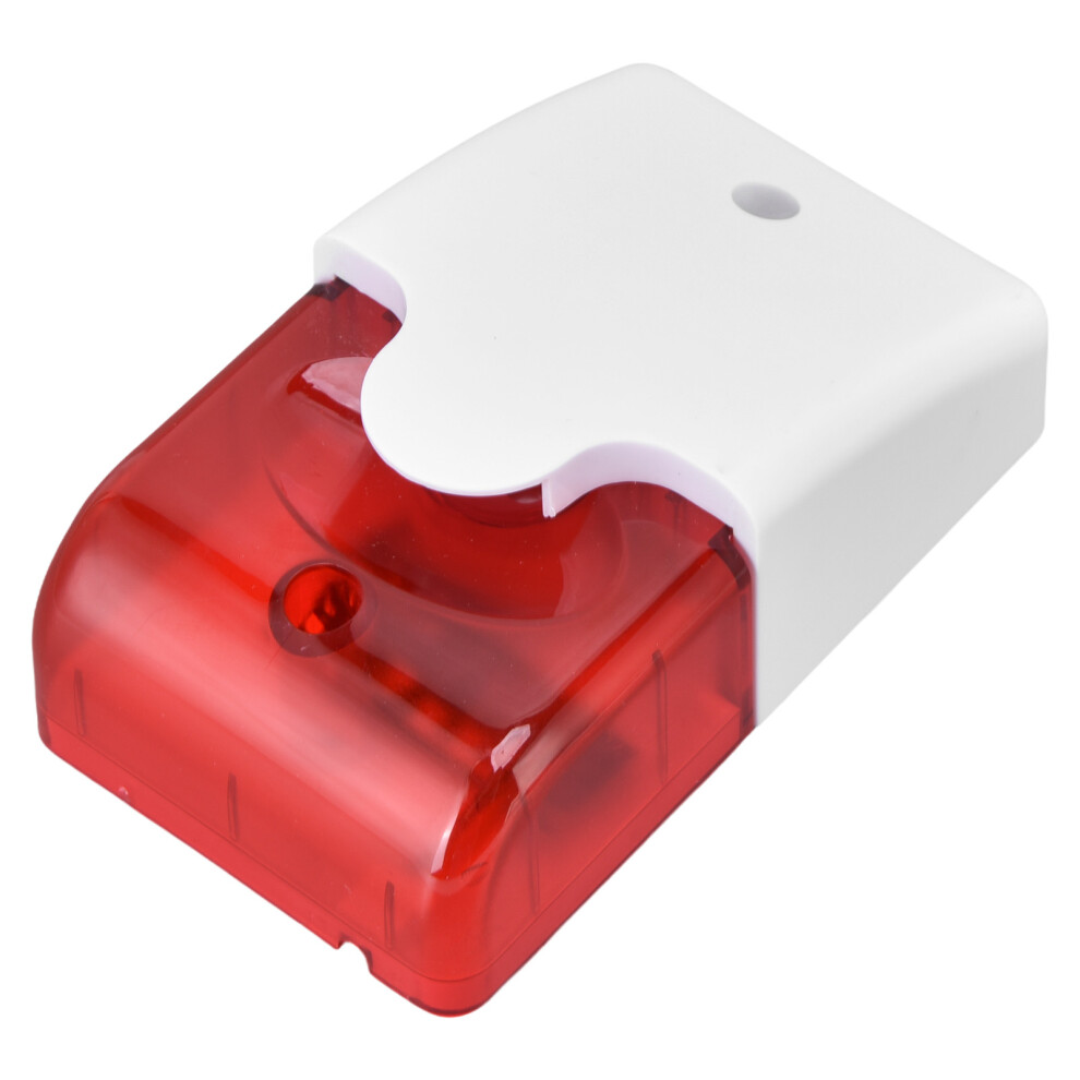 Mini 12V Abs Strobe Siren Alarm With Flash, 110Db, 12X7x4.5cm 4961375705517