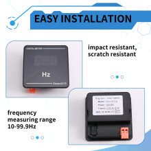 Digital Cymometer Digital Frequency Meter 10-99.9Hz AC50-500V 0.56in LED Display Hz Counter Tester Cymometer