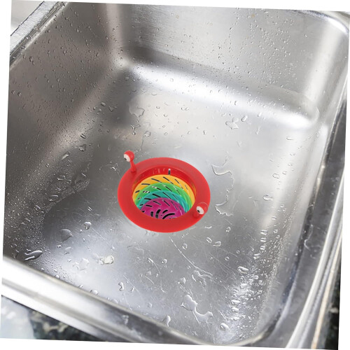 Wide Rim Kitchen Sink Strainer, Durable Plastic Drain Basket, Prevent Clogs, Easy Waste Separation 1