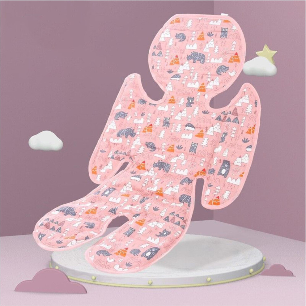Stroller Cooling Pad Ice Liners, Universal Fit, Breathable Summer Seat Insert For Pushchair Pink