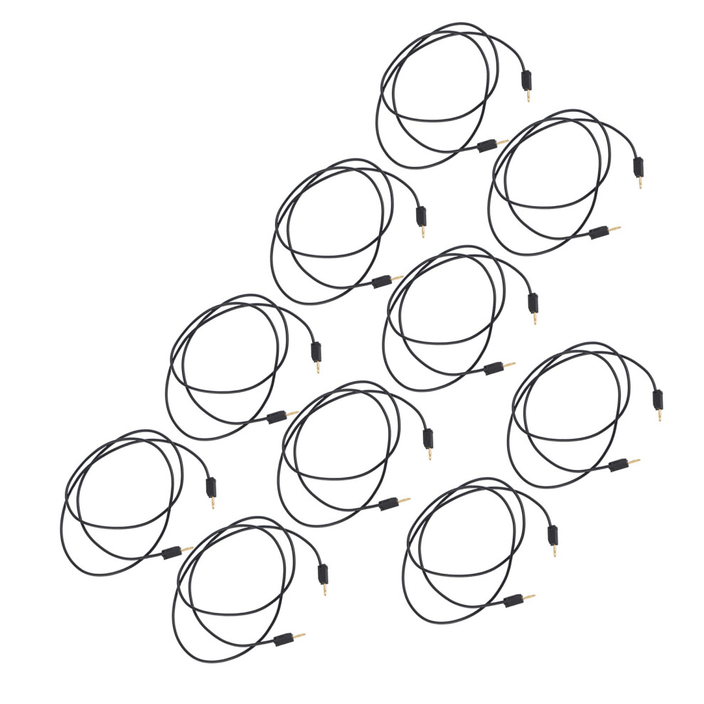 10Set Brass Pvc Banana Plug Test Leads 2Mm Black For Multimeter 6901375706709