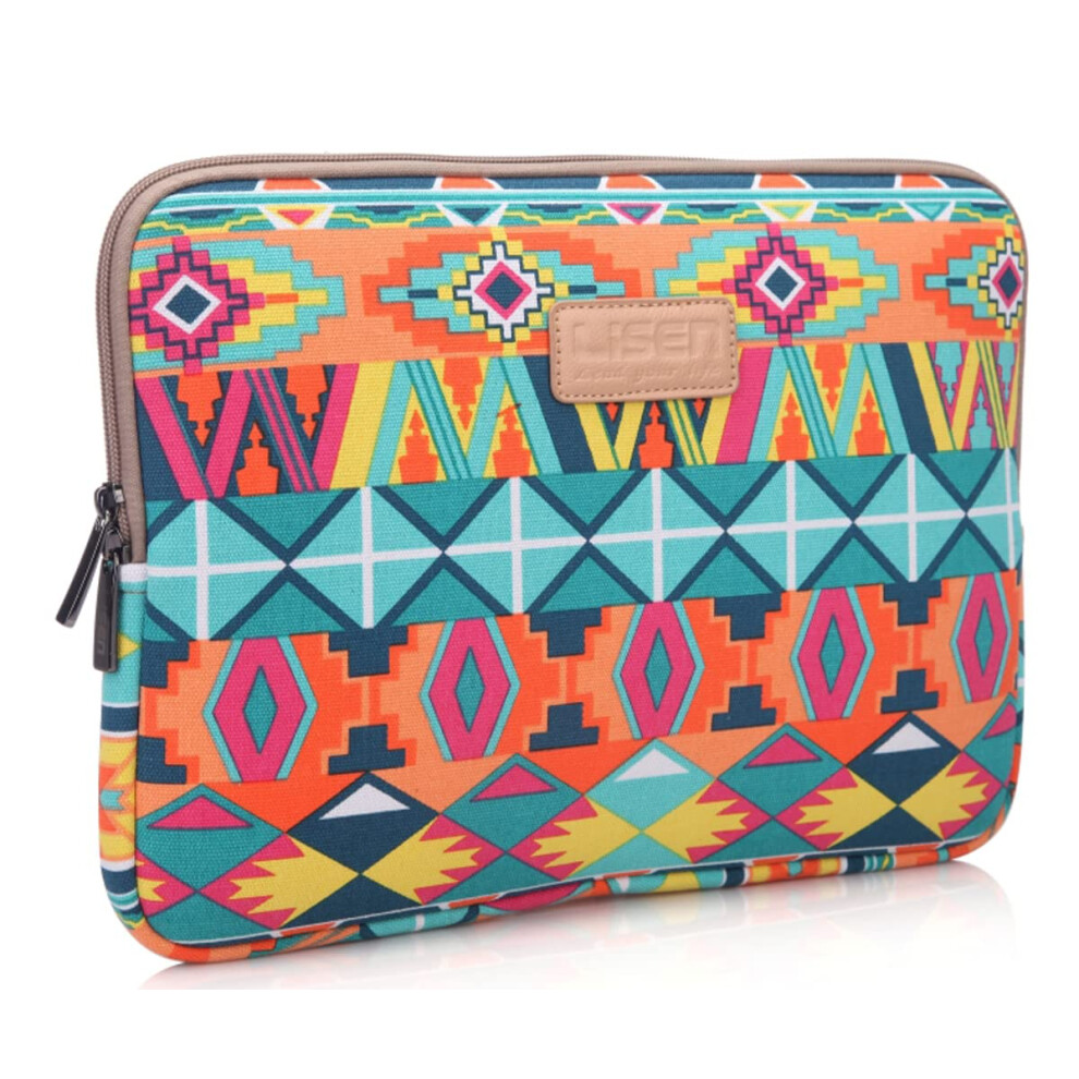 15.6 Inch Laptop Bag Waterproof Neoprene Sleeve Case For Acer Asus Dell Lenovo Hp Samsung Geometric Design Green 9199774089487
