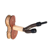 Violin Wall Mount Hanger with Protective Padding and Elegant Red Wood Finish for Home Display