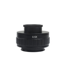 CMount Lens Adapters Set For Trinocular Microscope, 25mm Interface, 0.35X 0.5X 1X, Camera Compatible Variant 0.5X