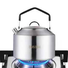 Tea Kettle Stainless Steel Camping Kettle 1500 Ml Lightweight Travel Teapot Easy To Clean For Outdoor Cookware