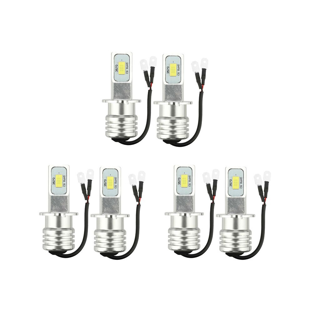 6X H3 Super Bright -Led Headlight Kit 100W 10000Lm Fog Drl Bulbs 6000K White 6132025423404
