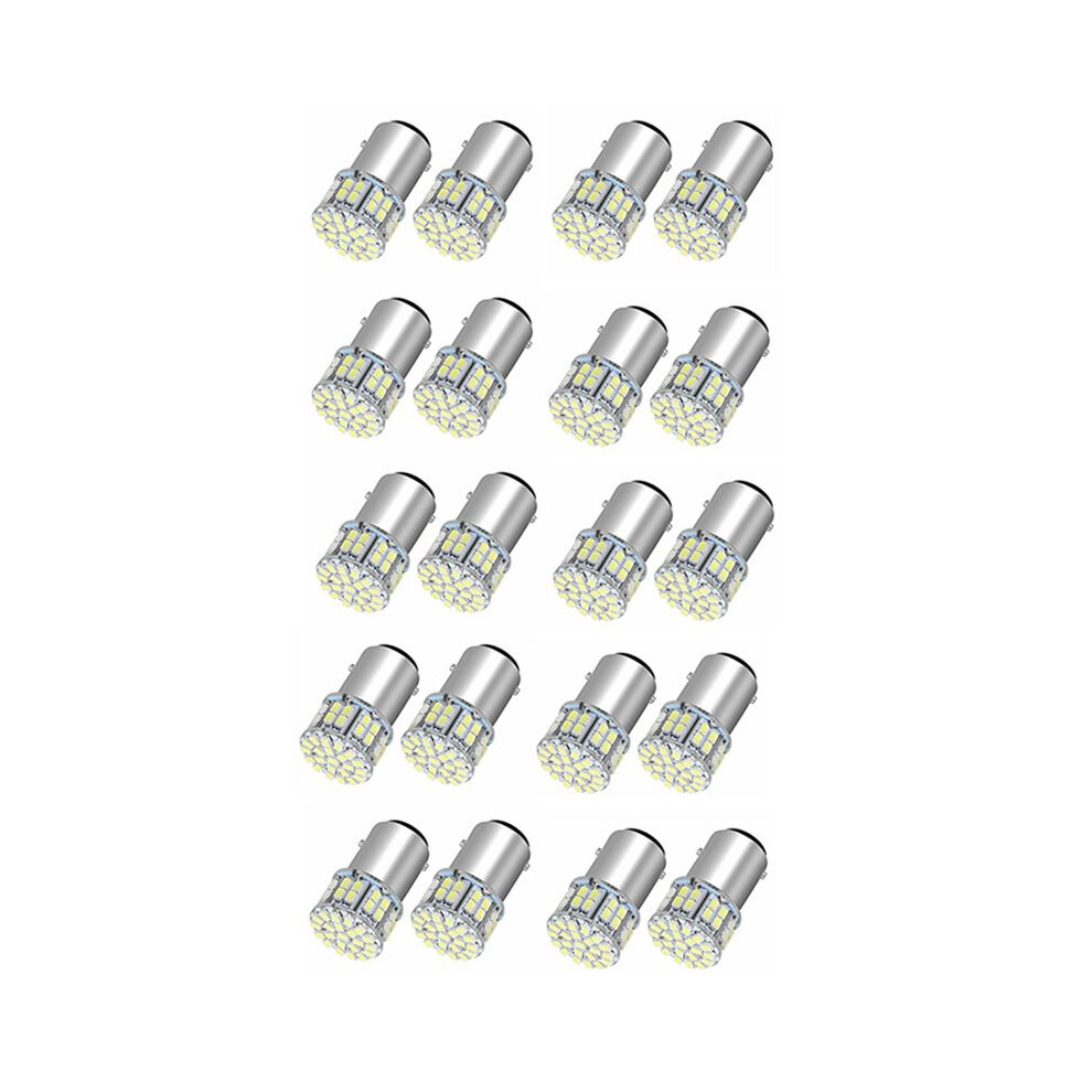20Pcs 6000K 1157 50Smd Tail Brake Led Lights Bulb Bay15d 12V White 6134104048096