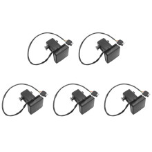 5pcs 2Inch Smoked 15-LED Brake Light DRL Trailer Hitch Cover Fit Towing & Hauling with Pin 12V