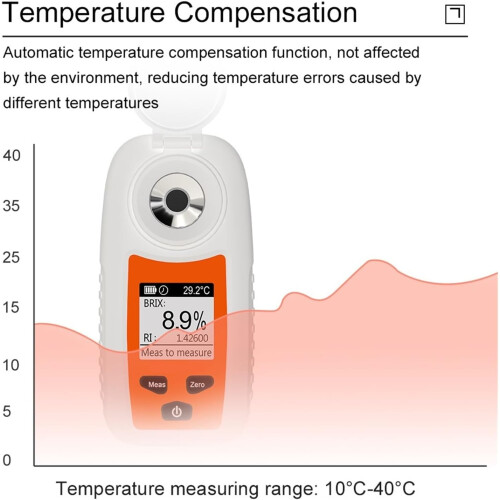 Digital Sugar Meter Refractometer for Measuring Fruit Juice and Beverage Concentration 0-35% Accurate Testing Tool 2