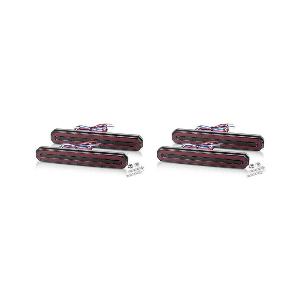4X Oval 9 Inch Led Stop Turn Tail Brake S Truck Trailer Flowing Drl Lamp For Truck Trailer Atv Utv Car Auto 12V 24V Light 6032102252555