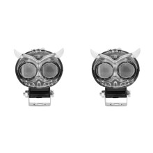 2X LED Lens Spotlight Color Light Auxiliary Fog Lamp Double Lenses Spotlights for Motorcycle Truck Car ATV SUV Boat