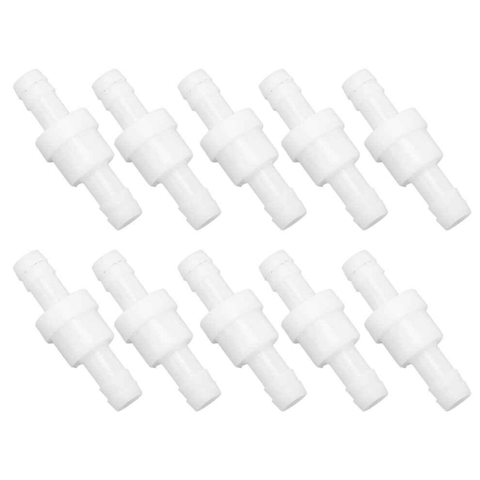 10Pcs 10Mm Pe Check Valve Non Return Aquarium Air Pump Accessories White 8791375711333