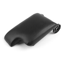 Black Leather Armrest Center Console Lid Cover for  E46 3 Series 1998-2006 Black