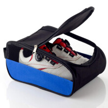 Open Golf Shoe Bags Travel Shoe Bags Zippered Sneakers Bag (Blue)