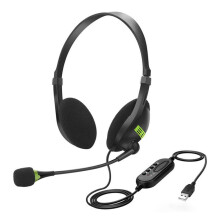 Fone de ouvido com cancelamento de ruído e microfone nítido, design ergonômico, arco de cabeça ajustável e almofadas auriculares macias para uso