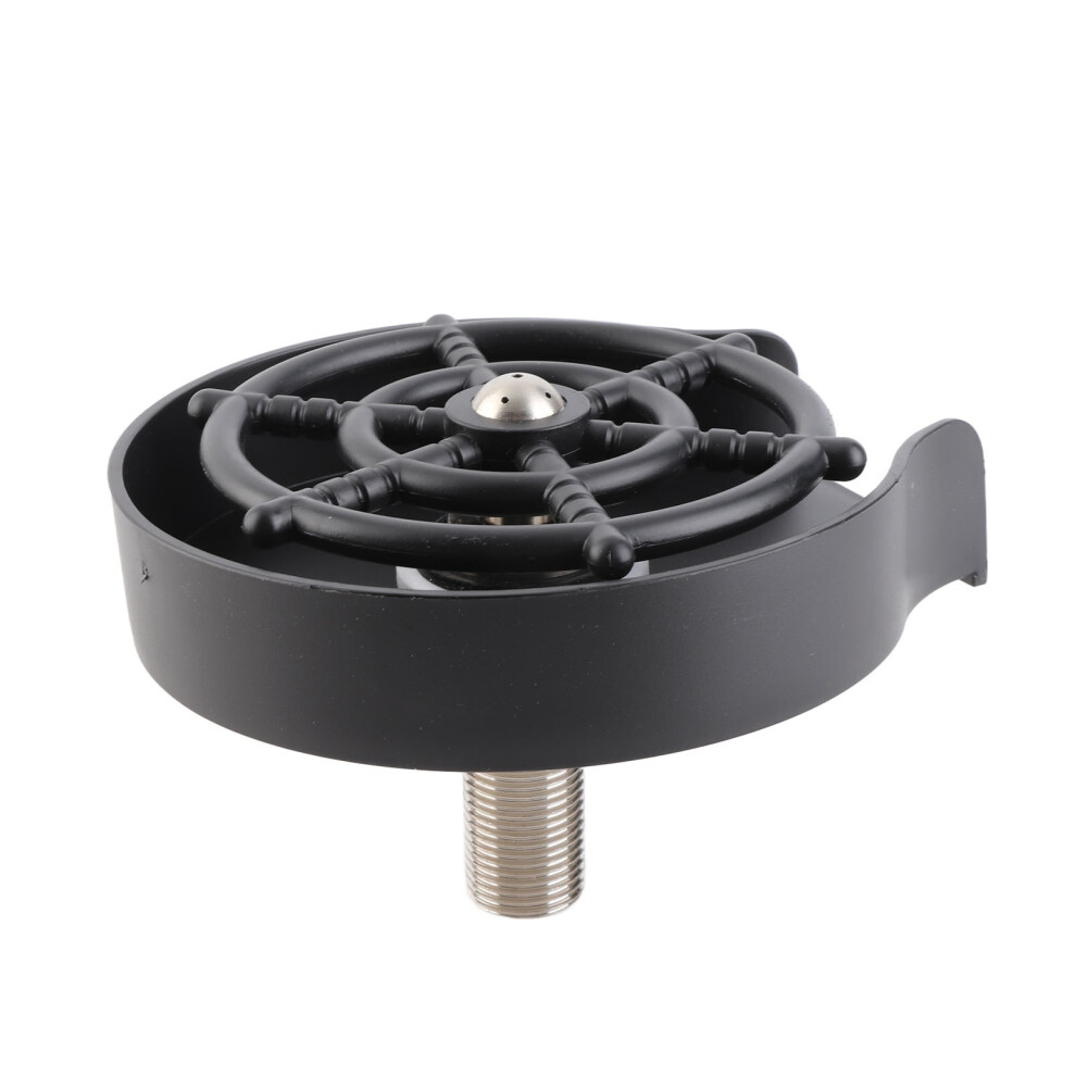 Black Abs Cup Washer G1/2 Interface Quick Cleaning Detachable Kitchen Bar Wash Basin 9471375712859