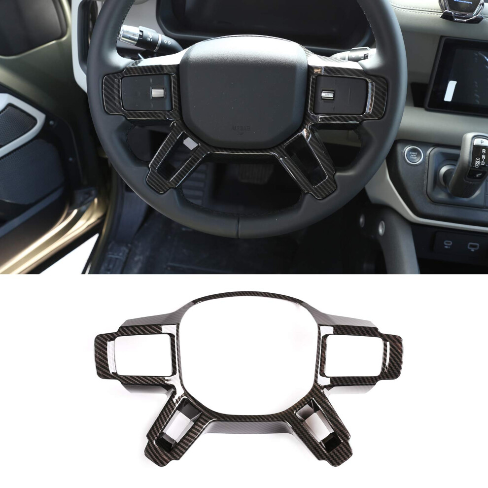 Carbon Fiber Style Steering Wheel Trim Abs Interior Upgrade Accessories For Land Rover Defender 110 9382693261595