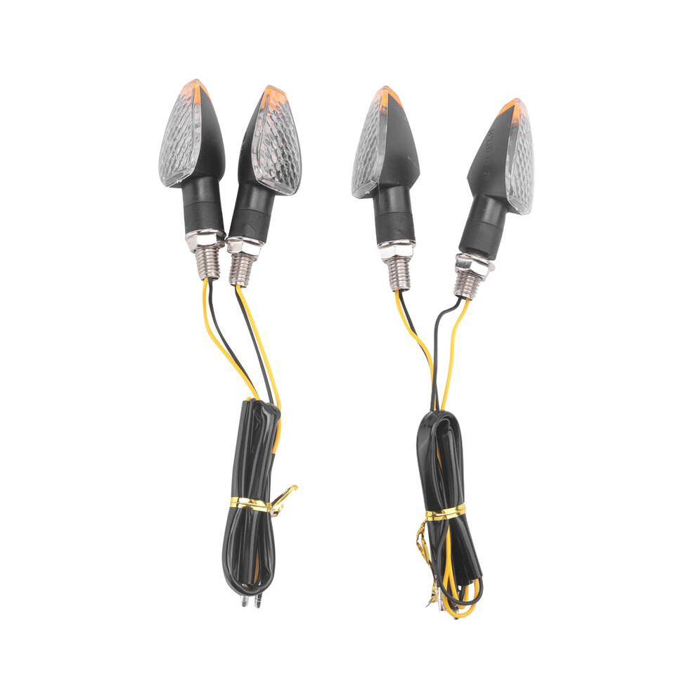 4 Pieces Motorcycle Indicators Flowing Turn Signal Lights 14 Led 12V Motorbike Led Indicator Blinker Lamp Amber 6132025418158