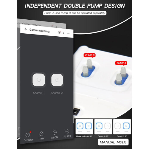 WiFi Automatic Plant Watering System with Dual Pump, Smart App Control, Adjustable Pressure, 20 Pots 1