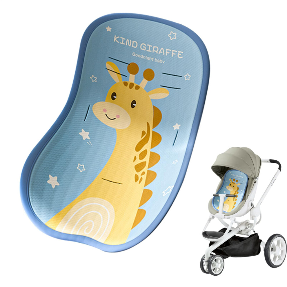 Stroller Cooling Mat For Car Seat Ice Cushion Double Hook Fixation Toddler Travel Pad Outdoor Yellow